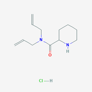 molecular formula C12H21ClN2O B1424046 N,N-二烯丙基-2-哌啶甲酰胺盐酸盐 CAS No. 1236260-73-3