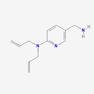molecular formula C12H17N3 B1424048 N,N-Diallyl-5-(aminomethyl)-2-pyridinamine CAS No. 1220030-85-2