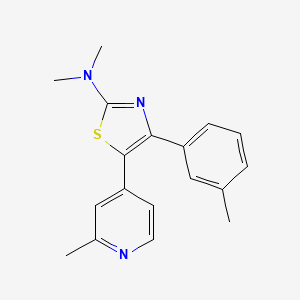 N,N-Dimethyl[4-(3-methylphenyl)-5-(2-methyl-4-pyridyl)-1,3-thiazol-2-YL]amine