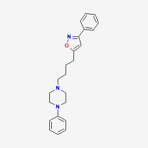 1-Phenyl-4-[4-(3-phenyl-1,2-oxazol-5-yl)butyl]piperazine