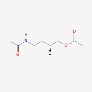 molecular formula C9H17NO3 B14240541 (2R)-4-Acetamido-2-methylbutyl acetate CAS No. 404849-98-5