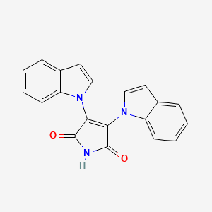 molecular formula C20H13N3O2 B14240552 3,4-Di(indol-1-yl)pyrrole-2,5-dione CAS No. 570431-92-4