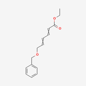 molecular formula C15H18O3 B14240554 Ethyl 6-(benzyloxy)hexa-2,4-dienoate CAS No. 363607-88-9