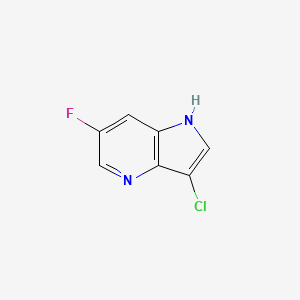 molecular formula C7H4ClFN2 B1424056 3-chloro-6-fluoro-1H-pyrrolo[3,2-b]pyridine CAS No. 1190312-42-5