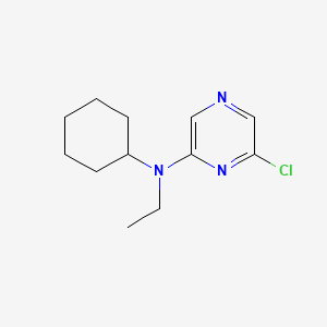 molecular formula C12H18ClN3 B1424058 6-Chloro-N-cyclohexyl-N-ethyl-2-pyrazinamine CAS No. 1220030-76-1