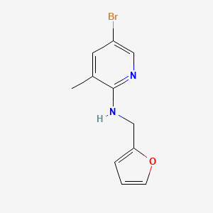 molecular formula C11H11BrN2O B1424060 N-(5-Bromo-3-methyl-2-pyridinyl)-N-(2-furylmethyl)amine CAS No. 1220028-96-5