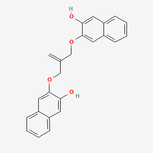 molecular formula C24H20O4 B14240618 2-Naphthalenol, 3,3'-[(2-methylene-1,3-propanediyl)bis(oxy)]bis- CAS No. 254105-88-9