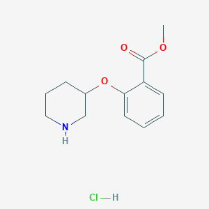 molecular formula C13H18ClNO3 B1424063 Methyl 2-(3-piperidinyloxy)benzoate hydrochloride CAS No. 1219976-16-5