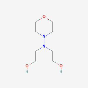 molecular formula C8H18N2O3 B14240672 2,2'-[(Morpholin-4-yl)azanediyl]di(ethan-1-ol) CAS No. 597523-11-0