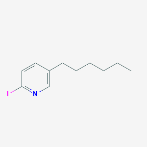 molecular formula C11H16IN B14240676 5-Hexyl-2-iodopyridine CAS No. 400859-05-4