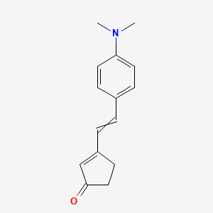 3-{2-[4-(Dimethylamino)phenyl]ethenyl}cyclopent-2-en-1-one