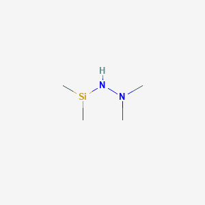 molecular formula C4H13N2Si B14240732 Dimethyl(2,2-dimethylhydrazino)silane 