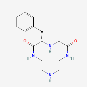 molecular formula C15H22N4O2 B14240735 (3S)-3-benzyl-1,4,7,10-tetrazacyclododecane-2,6-dione CAS No. 470459-69-9