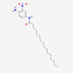 molecular formula C22H37N3O3 B14240749 N-(4-Amino-3-nitrophenyl)hexadecanamide CAS No. 581806-75-9