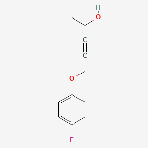 molecular formula C11H11FO2 B14240762 3-Pentyn-2-ol, 5-(4-fluorophenoxy)- CAS No. 305805-77-0