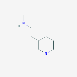 molecular formula C9H20N2 B1424080 N-甲基-2-(1-甲基-3-哌啶基)-1-乙胺 CAS No. 807297-46-7