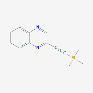 molecular formula C13H14N2Si B14240846 Quinoxaline, 2-[(trimethylsilyl)ethynyl]- CAS No. 189629-50-3