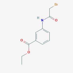 molecular formula C11H12BrNO3 B14240867 Ethyl 3-[(2-bromoacetyl)amino]benzoate CAS No. 209345-05-1