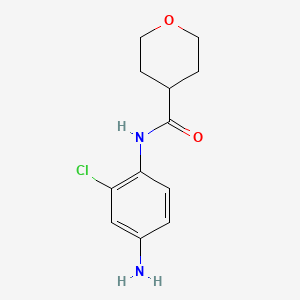 molecular formula C12H15ClN2O2 B1424087 N-(4-氨基-2-氯苯基)四氢-2H-吡喃-4-甲酰胺 CAS No. 1220031-23-1