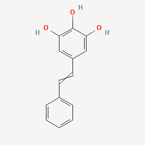 5-(2-Phenylethenyl)benzene-1,2,3-triol