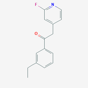 molecular formula C15H14FNO B14240900 1-(3-Ethylphenyl)-2-(2-fluoro-4-pyridyl)ethanone CAS No. 365428-36-0