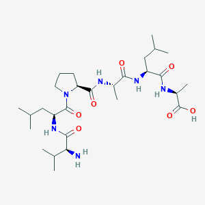 molecular formula C28H50N6O7 B14240908 L-Alanine, L-valyl-L-leucyl-L-prolyl-L-alanyl-L-leucyl- CAS No. 503844-16-4