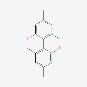 molecular formula C16H16I2 B14240936 1,1'-Biphenyl, 2,2'-diiodo-4,4',6,6'-tetramethyl- CAS No. 503178-35-6