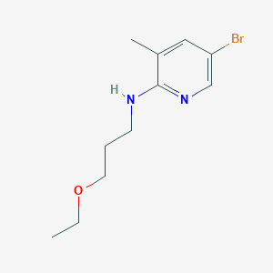 molecular formula C11H17BrN2O B1424095 N-(5-Bromo-3-methyl-2-pyridinyl)-N-(3-ethoxypropyl)amine CAS No. 1220019-52-2