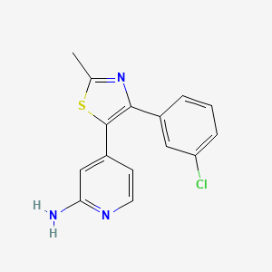 molecular formula C15H12ClN3S B14240951 4-[4-(3-Chlorophenyl)-2-methyl-1,3-thiazol-5-yl]pyridin-2-amine CAS No. 365429-06-7