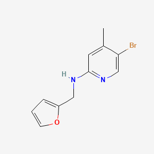 molecular formula C11H11BrN2O B1424098 N-(5-Bromo-4-methyl-2-pyridinyl)-N-(2-furylmethyl)amine CAS No. 1220016-84-1