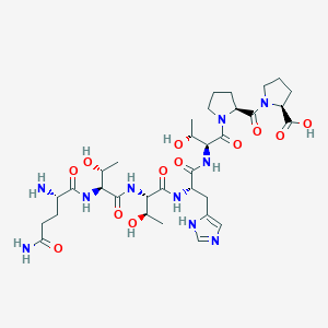 molecular formula C33H52N10O12 B14240980 L-Glutaminyl-L-threonyl-L-threonyl-L-histidyl-L-threonyl-L-prolyl-L-proline CAS No. 415894-82-5