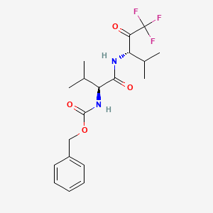 molecular formula C19H25F3N2O4 B14240996 [(S)-2-Methyl-1-((S)-3,3,3-trifluoro-1-isopropyl-2-oxo-propylcarbamoyl)-propyl]-carbamic acid, benzyl ester CAS No. 211873-74-4