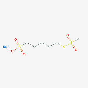 molecular formula C6H13NaO5S3 B014241 Metiltiossulfonato de (5-sulfonatopentilo)sodio CAS No. 385398-80-1