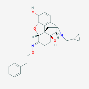 molecular formula C28H32N2O4 B142410 6-(2-Phenylethyl)oximino naltrexone CAS No. 127227-10-5