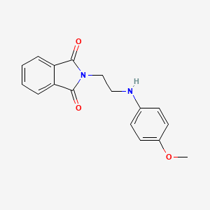 molecular formula C17H16N2O3 B1424101 2-[2-(4-甲氧基苯氨基)-乙基]-异吲哚-1,3-二酮 CAS No. 856828-07-4