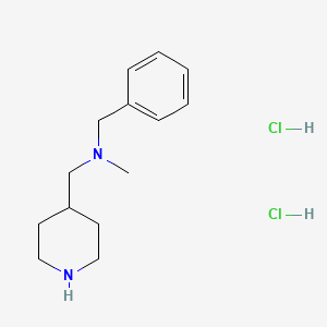 molecular formula C14H24Cl2N2 B1424102 N-甲基(苯基)-N-(4-哌啶基甲基)-甲胺二盐酸盐 CAS No. 1211485-18-5