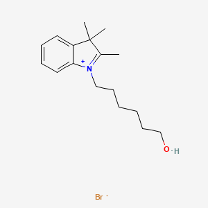 molecular formula C17H26BrNO B14241028 1-(6-Hydroxyhexyl)-2,3,3-trimethyl-3H-indol-1-ium bromide CAS No. 380915-91-3