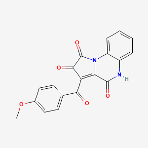 molecular formula C19H12N2O5 B14241030 3-(4-Methoxybenzoyl)pyrrolo[1,2-a]quinoxaline-1,2,4(5H)-trione CAS No. 389574-76-9