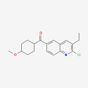 molecular formula C19H22ClNO2 B14241077 (2-Chloro-3-ethylquinolin-6-yl)-(4-methoxycyclohexyl)methanone CAS No. 409340-64-3