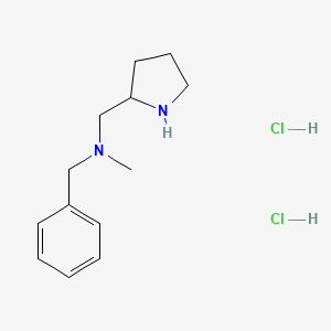 molecular formula C13H22Cl2N2 B1424109 二盐酸 N-甲基(苯基)-N-(2-吡咯烷基甲基)-甲胺 CAS No. 1220036-04-3