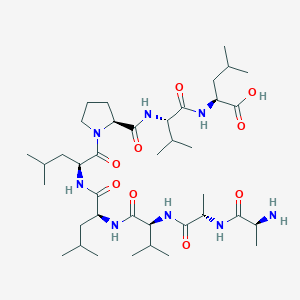 molecular formula C39H70N8O9 B14241102 H-Ala-Ala-Val-Leu-Leu-Pro-Val-Leu-OH CAS No. 245341-83-7