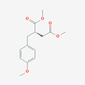 molecular formula C14H18O5 B14241103 Dimethyl (2S)-2-[(4-methoxyphenyl)methyl]butanedioate CAS No. 497859-93-5