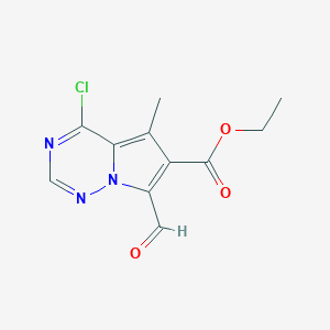 Ethyl 4-chloro-7-formyl-5-methylpyrrolo[2,1-F][1,2,4]triazine-6-carboxylate