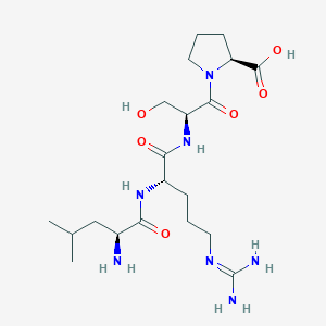 molecular formula C20H37N7O6 B14241116 L-Leucyl-N~5~-(diaminomethylidene)-L-ornithyl-L-seryl-L-proline CAS No. 475462-18-1