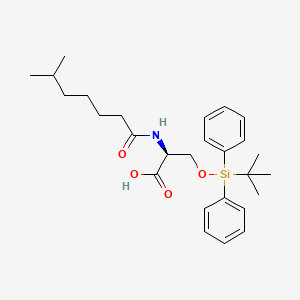 molecular formula C27H39NO4Si B14241133 L-Serine, O-[(1,1-dimethylethyl)diphenylsilyl]-N-(6-methyl-1-oxoheptyl)- CAS No. 214753-42-1