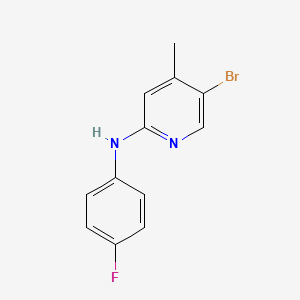 molecular formula C12H10BrFN2 B1424115 N-(5-溴-4-甲基-2-吡啶基)-N-(4-氟苯基)胺 CAS No. 1220038-58-3