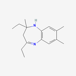 molecular formula C16H24N2 B14241156 2,4-Diethyl-2,7,8-trimethyl-2,3-dihydro-1H-1,5-benzodiazepine CAS No. 434339-61-4