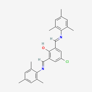 Phenol, 4-chloro-2,6-bis[(E)-[(2,4,6-trimethylphenyl)imino]methyl]-