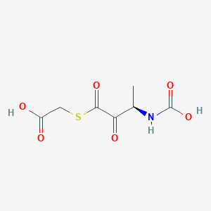 {[(3R)-3-(Carboxyamino)-2-oxobutanoyl]sulfanyl}acetic acid