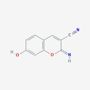 2H-1-Benzopyran-3-carbonitrile, 7-hydroxy-2-imino-